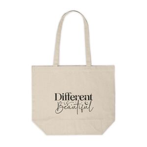 Different Is Beautiful Custom Canvas Tote Bag